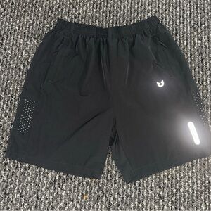 Men's Black Reflective Athletic Shorts